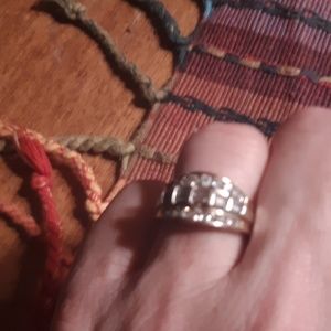 14K Diamond Band with baguettes and diamonds